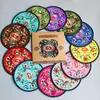 Posavasos Redondo Bordado Tela Base Pastoral Estera de Mesa China Estera para Tazón Estera para Plato Servilleta Mantel Regalo de Ultramar