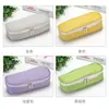 Bolsa de papelería para estudiantes de estilo coreano, minimalista, de color sólido, para hombres y mujeres, estuche para lápices, se puede imprimir logo/anuncio