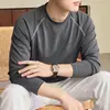 Moletom de Manga Longa Antibacteriano 7A com Cor Contrastante Linha Hasselblad para Homens, Novo Outono 2026 Gola Redonda Casual Camiseta Básica Masculina