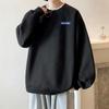 2024 Primavera e Outono Novos Tops da Moda Tendência Suéteres Masculinos de Gola Redonda Camisetas Masculinas Estilo Hong Kong de Manga Comprida Tops Masculinos Masculinos