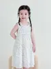 Vestido Chaleco Floral Elegante para Niña con Top de Pastel en Capas y Falda Abullonada, Moda Infantil Nueva Verano 2026