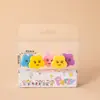 Estilo Ins Desenho Animado Decoração de Bolo de Aniversário Vela Flor Chapéu de Festa Urso Rosto Sorridente Coração Velas de Aniversário para Crianças