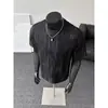 Nueva Camiseta de Manga Corta de Verano 2026 para Hombre, Moderna, Elegante, Tacto de Alta Gama, Camisa de Rayas Finas al por Mayor