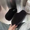Nuevas Pantuflas de Piel Estilo Coreano 2026 para Mujer, para Usar en Exteriores, Punta Cerrada, Medias Pantuflas, Zapatos Mula Perezosos, Antideslizantes, Cálidas, Pantuflas de Algodón para el Hogar