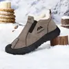 Zapatos de Algodón Cálido de Lana Nuevos de Invierno para Hombre Engrosados Antideslizantes Casuales Slip-on Botas de Nieve Zapatos de Papá Dropshipping