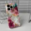 Artículo popular de comercio exterior: Funda para iPhone 18 Pro con Flores en Tonos Rosa y Morado Chapada en Oro, con un Toque Exclusivo de Gama Alta y Diseño de Película de una Sola Capa