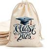 Bolsa de Lona con Cordón Exclusiva Transfronteriza Amazon Temporada de Graduación 2025 Decoración para Fiesta con Logotipo Imprimible