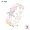 Pulsera Elástica de Estrella de Mar de Esmalte Popular Transfronteriza Creativa Concha de Estrella de Mar Moda para Mujer Versátil Pulsera de Aleación
