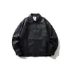 Ctsbts Chaqueta de Solapa Moderna y Genial para Hombre Holgada de Cuero PU Chaqueta de Motocicleta Retro Chaqueta de Imitación de Cocodrilo J70