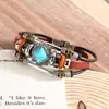Pulsera Creativa de Moda para Hombre Pulsera Bohemio de Aleación Turquesa Diseño de Nicho Pulsera Retro