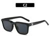 Gafas de Sol de Copo de Nieve Pequeñas de Caja Retro de Moda para Mujer Gafas de Nicho Cóncavas-convexas Europeas y Americanas Moda Fotografía Callejera Sol