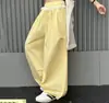 Comercio Exterior Transfronterizo Pantalones de Encaje de Pierna Ancha para Niñas Estilo Coreano Pantalones para Niños Niños Grandes Sueltos Casuales Pantalones de Verano Finos para Niñas