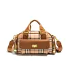 Bolso de Mano Patchwork Cuadros Monograma Clásico, Bolso Cruzado Elegante para el Uso Diario de Oficinistas, Lujo Ligero, Sensación Elegante y de Alta Gama