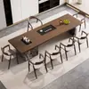 Mesa de Té y Juego de Sillas de Madera Maciza Isla de Cocina Sala de Estar Oficina en Casa Mesa Grande para Preparar Té Lujo Ligero Moderno Sencillo Sensación de Alta Gama