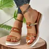 Sandálias Plataforma Verão 2025 Tamanho Grande Estilo Europeu e Americano Moda Versátil Sola Grossa Solado de Corda Slip-On Chinelos Femininos