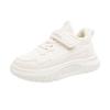 Sapatos Brancos Infantis Forrados com Lã Tênis para Meninos e Meninas Inverno Novo Acolchoado Espesso Sapatos de Desempenho Duplo Algodão Quentes Antiderrapantes Sapatos Esportivos