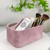 Caja de Almacenamiento de Cosméticos de Cuero, Organizador de Brochas de Maquillaje de Gran Capacidad para Tocador, Caja de Almacenamiento Simple para Escritorio Lg8195