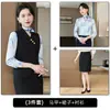 Servicio al cliente de banco OL, joyería, esteticista, recepcionista, uniforme de trabajo, traje sastre gris profesional para mujer
