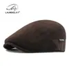 Gorra Mujer Otoño e Invierno Más Terciopelo Engrosada Cálida Pana Boina Británica Vintage Gorra Delantera Gorra Hombre Moderna