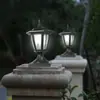 Faro de Columna LED Solar Impermeable para Exterior de Jardín y Valla