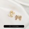 Colgante de Lazo de Zirconia con Baño de Oro de 14K que Conserva el Color Hecho a Mano DIY Pulsera de Cristal Colgante para Collar Accesorios de Joyería