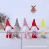 Decoração de Boneca Sem Rosto Listrada com Lantejoulas de Natal da Amazon para Festa em Casa Enfeites de Gnomo Tricotado para Fotos