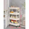 Estante de Almacenamiento de Pie Detrás de la Puerta, Carrito Móvil para Sándwiches, Refrigerador, Gabinete para Espacios Estrechos, Baño, Cocina, Estante de Almacenamiento para Sala de Estar