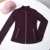 Jaqueta Rosa Dourado Crepúsculo Terceira Geração Sem Tela Gola Alta Jaqueta Feminina Fina Look Emagrecedor Roupas Esportivas Fitness Yoga