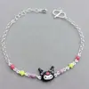 Prata de Lei S925 Novo Pingente de Óleo Fofo Sanrio Pulseira Design de Nicho Joias de Prata para Crianças Venda Direta da Fábrica Transfronteiriça