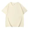 Camiseta 200g algodón peinado color liso top cuello redondo manga corta hombre algodón puro holgada media manga camiseta cultural venta al por mayor
