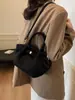 Bolso de Mano Vintage tipo Dumpling de Ante Mate para Mujer Otoño/Invierno 2024 Bolso de Mano de Alta Gama Gran Capacidad Bolso de Hombro Cruzado Tote