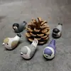 Mini Adornos de Tallado en Madera de Pájaro Perla, Pájaros Tallados en Madera Maciza Hechos Completamente a Mano, Decoración de Escritorio, Pequeños Regalos y Manualidades