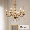 Lustre de Cristal Estilo Francês para Sala de Estar, Luminária Vintage Retrô Americana para Sala de Jantar e Quarto, Novo Modelo para Hotel com Teto Alto, Estilo Luxo Leve