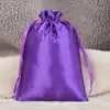 Bolsa de Cetim Imitação de Seda Bolsa com Cordão Presente Joias Peruca Bolsa de Armazenamento à Prova de Poeira Em estoque Atacado