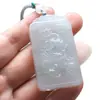 Colgante Zodiaco de Jade Tallado Jade Verde Tianshan para el Año de Nacimiento, Adecuado para los Signos del Zodíaco Buey y Tigre, Colgante de Jade Unisex al por Mayor
