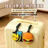 Etiqueta de equipaje con forma de robot abeja linda de dibujos animados de PVC personalizado, etiqueta de equipaje de silicona, se puede personalizar y moldear