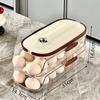 Caixa Especial para Armazenar Ovos para a Cozinha, Porta-Ovos para a Porta Lateral da Geladeira, Caixa de Ovos com Rolo Automático