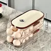 Caixa de Armazenamento de Ovos para Porta Lateral da Geladeira, Caixa Porta-Ovos, Caixa de Armazenamento de Ovos com Rotação Automática