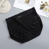 Ropa Interior Sin Costuras de Seda de Hielo para Mujer Cintura Media Talla Grande Chica Gordita Verano Delgada Secado Rápido Jacquard Encaje Semitransparente Calzones para Mujer