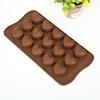 Chocolate de Venta Caliente Transfronterizo Bandeja de Hielo de Flor Mixta Variada de 15 Piezas Molde para Pastel Hecho a Mano Molde de Silicona para Hornear Casero Al por Mayor