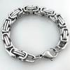 E-commerce Transfronteiriço Europeu e Americano Moda Tendência Masculina Corrente Imperial de Aço Titânio Espessura 8mm Pulseira Corrente Imperial Pulseira de Aço Inoxidável com Fecho Quadrado