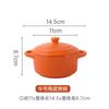 Olla de Cerámica para Estofado con Tapa, Bol para Cocinar Huevos al Vapor, Bol con Doble Asa para Cocinar al Vapor, Bol para Hornear en Freidora de Aire, Olla de Sopa para el Hogar, Vajilla