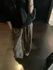 Pantalones de Caminar Casuales Largos de Pierna Ancha Sueltos Rectos de Lino Tencel con Estampado de Leopardo para Mujer, Verano