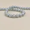Perlas Imitación Concha de Mar del Sur Iridiscentes Mate 7A+, Perlas Redondas de Vidrio para Joyería DIY, Collares Hechos a Mano con Cuentas, Accesorios para Pulseras