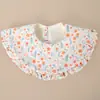 Bañador de saliva transpirable para bebé, babero de algodón puro Clase A para recién nacidos y niños, babero redondo impermeable de encaje para lactantes, transfronterizo