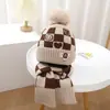 Gorro de Punto Cálido de Lana para Bebés Niñas Otoño e Invierno Bufanda de Punto para Hombres Gorro Todo en Uno con Protección para los Oídos Niños