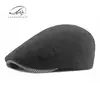 Chapéu Bico de Pato Novo Estilo Outono e Inverno para Homens, Boina Simples Lisa Retrô Britânica para Mulheres, Boné Casual para Frente, Chapéu de Lã