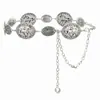 Cadena de Cintura de Cadena Metálica Retro Europea y Americana Decorativa Versátil para Mujer Combinación de Verano Falda Vestido Traje Cinturón Ancho para Damas