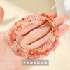 Transmisión en Vivo Más Vendido Natural Super Siete Turmalina Púrpura Pulsera de Múltiples Círculos Pulsera de Cristal de Ágata Joyería para Mujer Venta al por Mayor