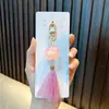Chaveiro Lanterna Estilo Chinês Acrílico com Borla Pequeno Pingente de Bolsa Decoração de Carro Presente Atacado